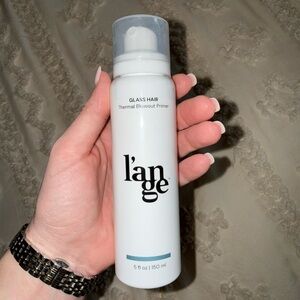 Lange Glass Hair Thermal Blowout Primer - White Bottle with Black Logo